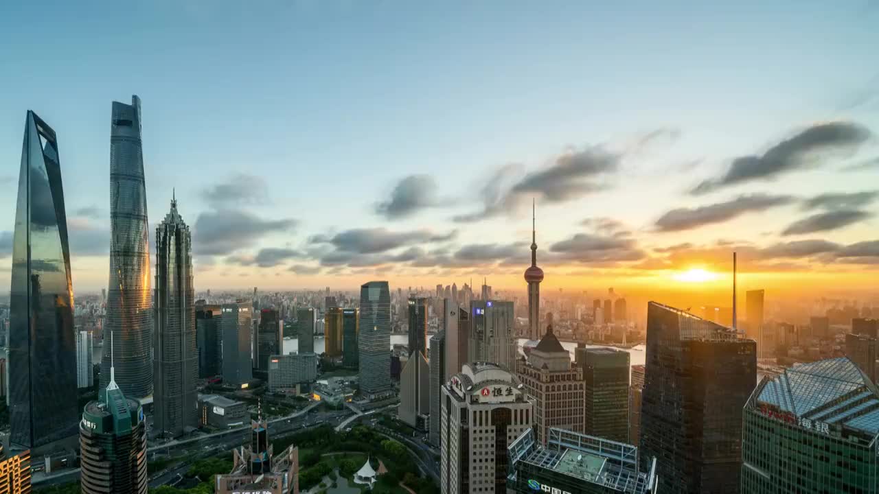 上海城市风光延时视频下载