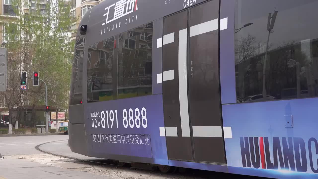 沈阳城市交通有轨电车4K视频视频素材