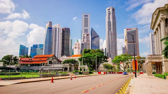 新加坡街道车流延时视频下载