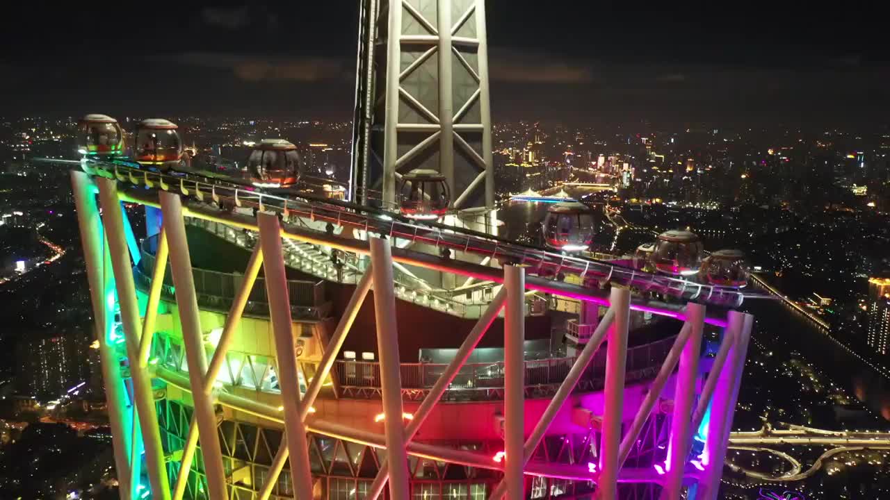广州塔夜景视频素材