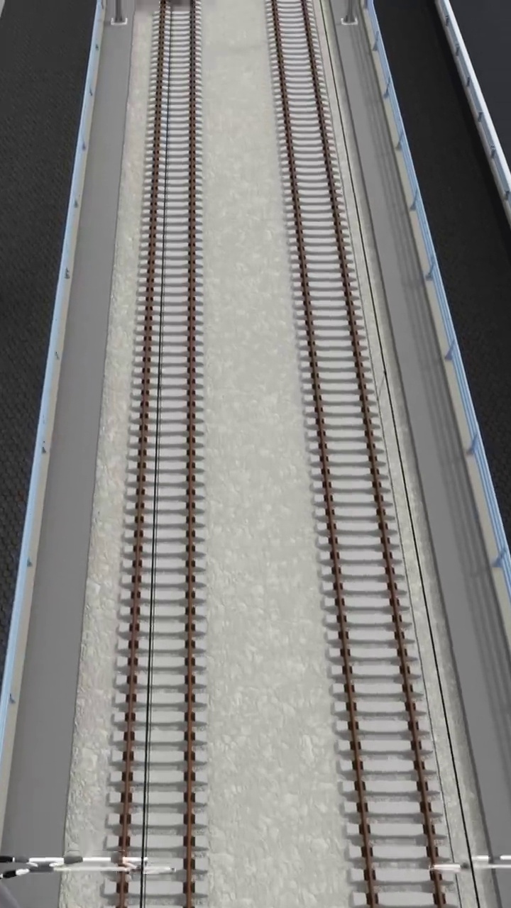 三维图形高速列车行驶中视频素材