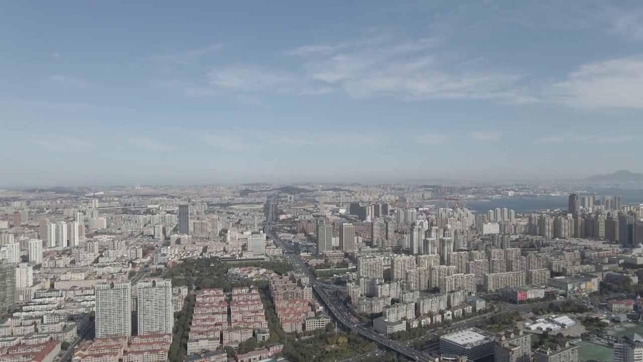 城市天际线航拍视频素材
