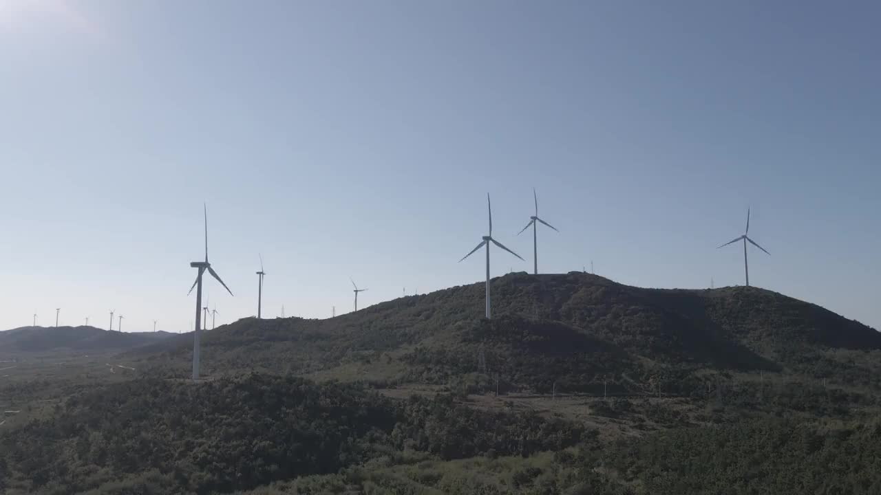 风电机航拍视频素材
