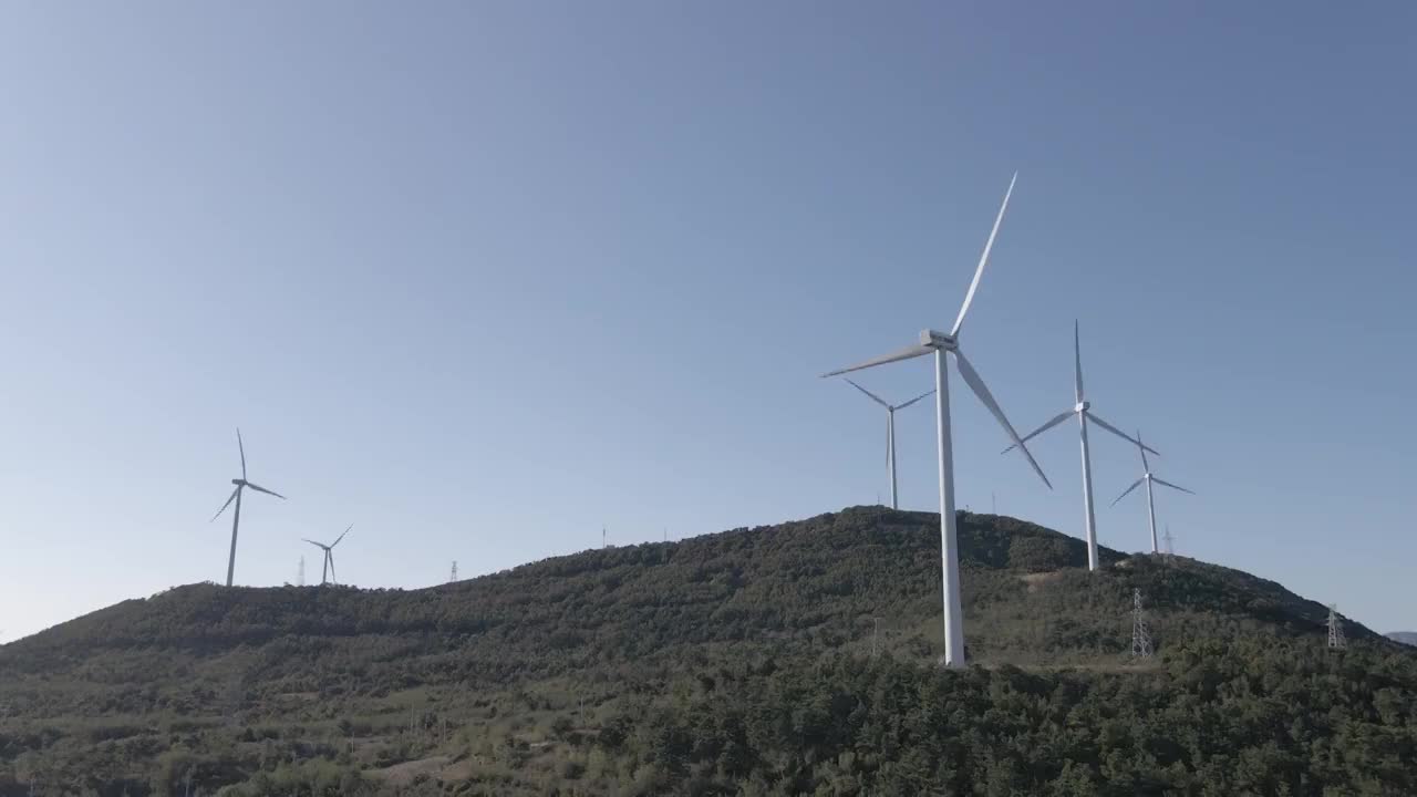 风电机航拍视频素材