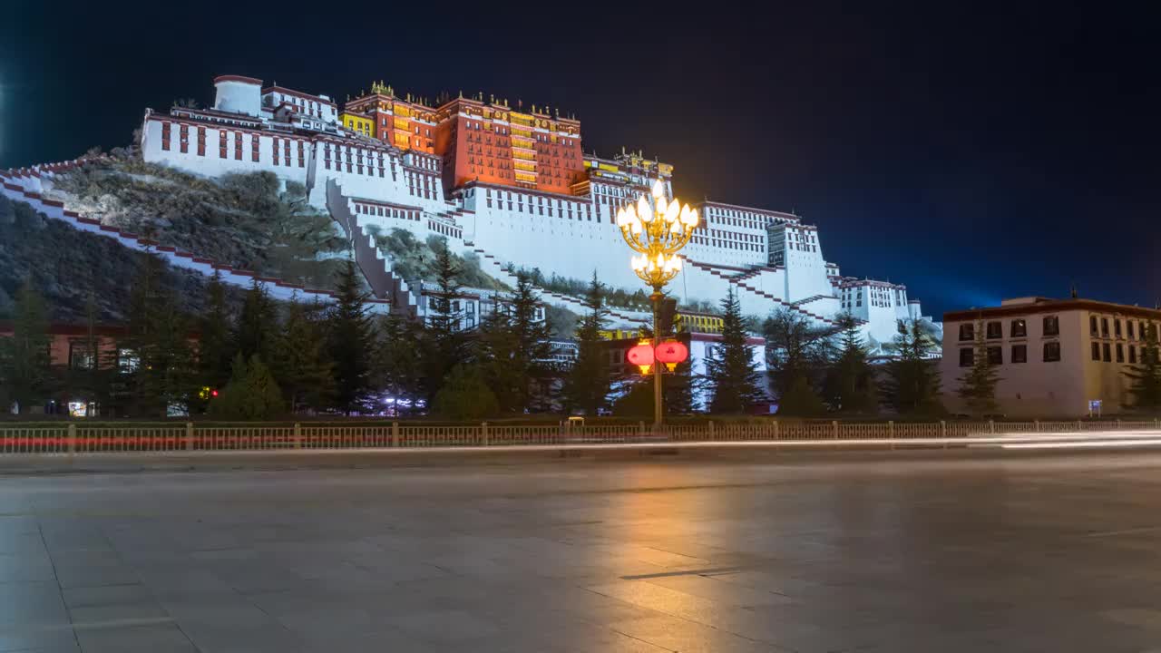 西藏拉萨：布达拉宫延时视频视频素材