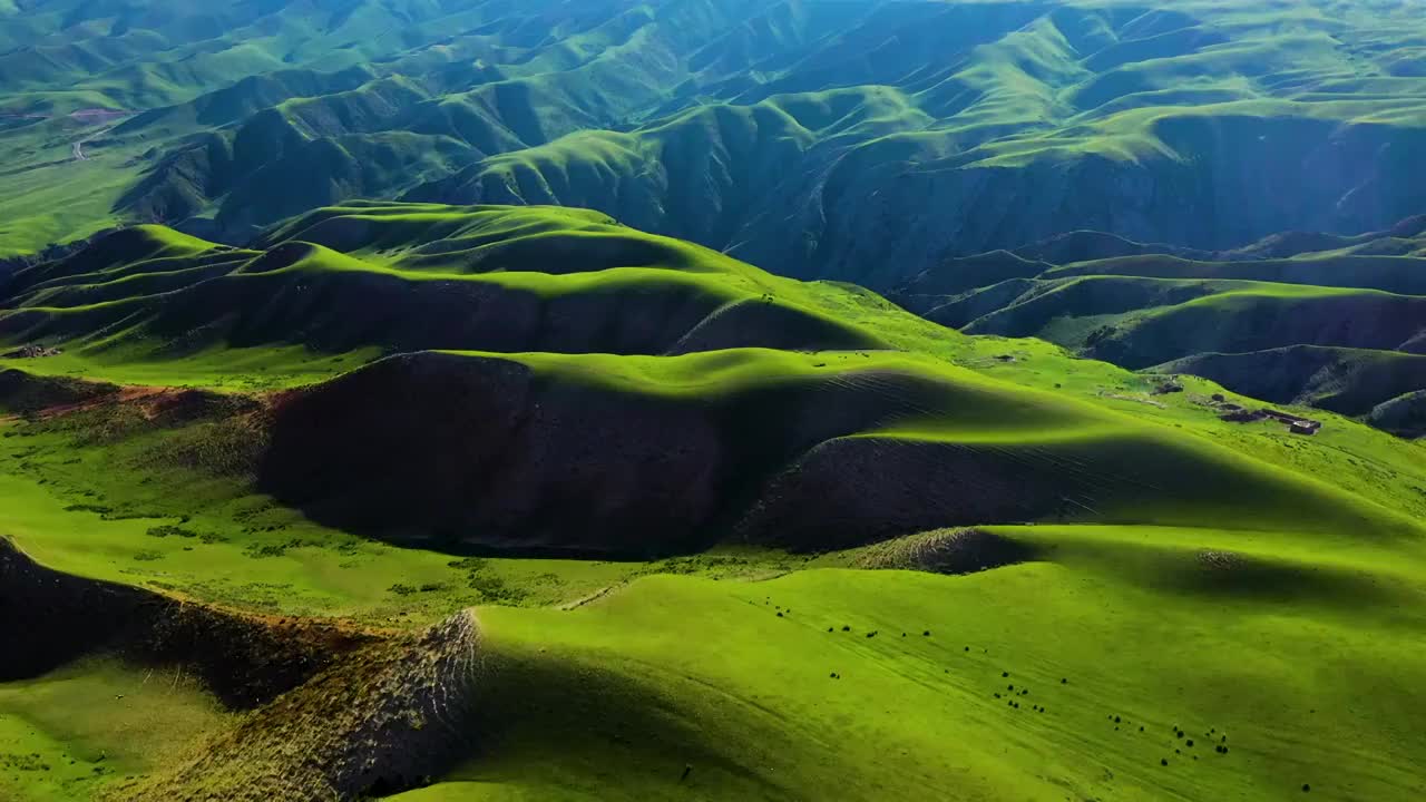 新疆维吾尔自治区喀拉峻景区人体草原视频素材