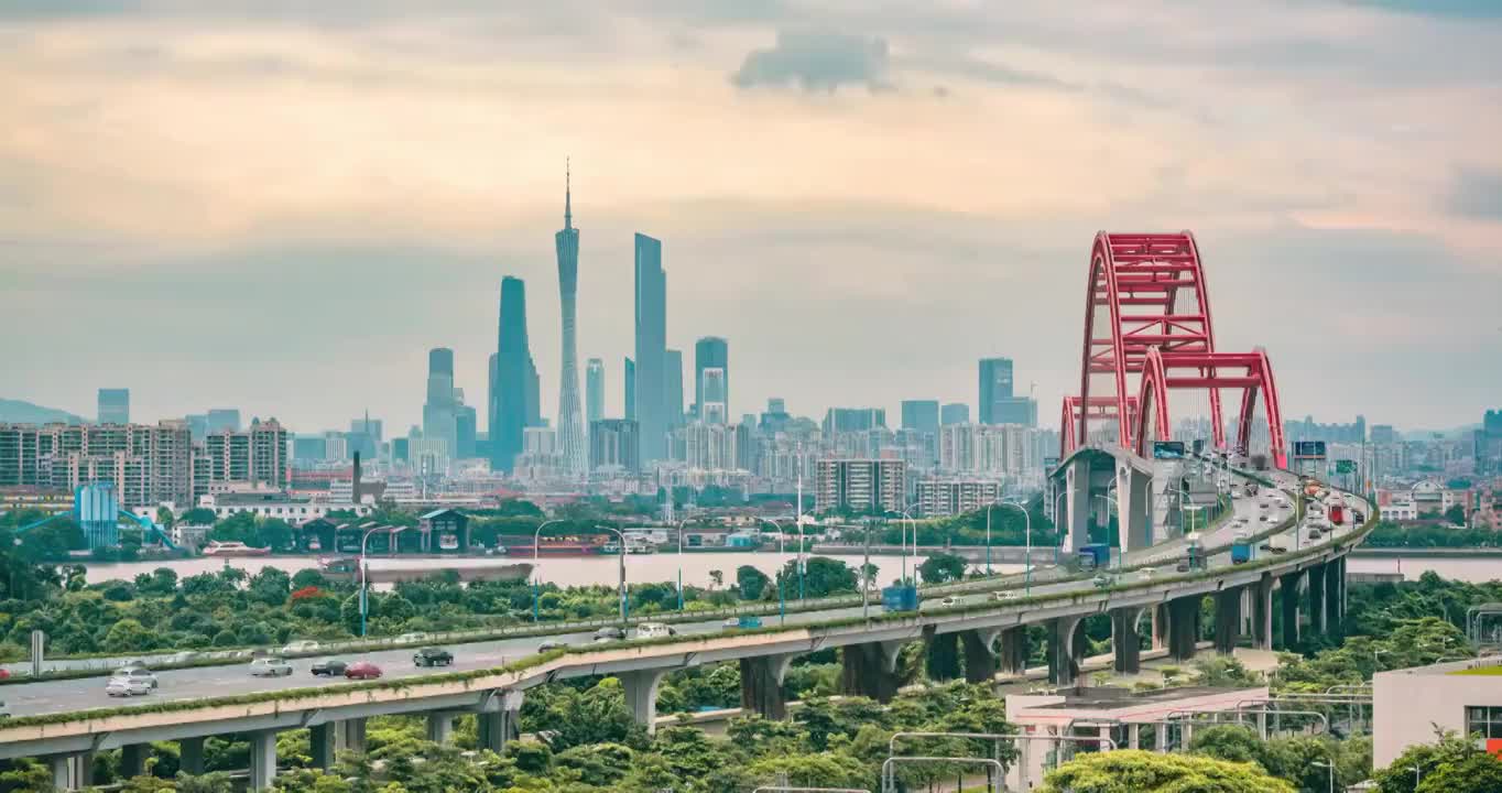 广州 新光快速路 新光大桥视频素材