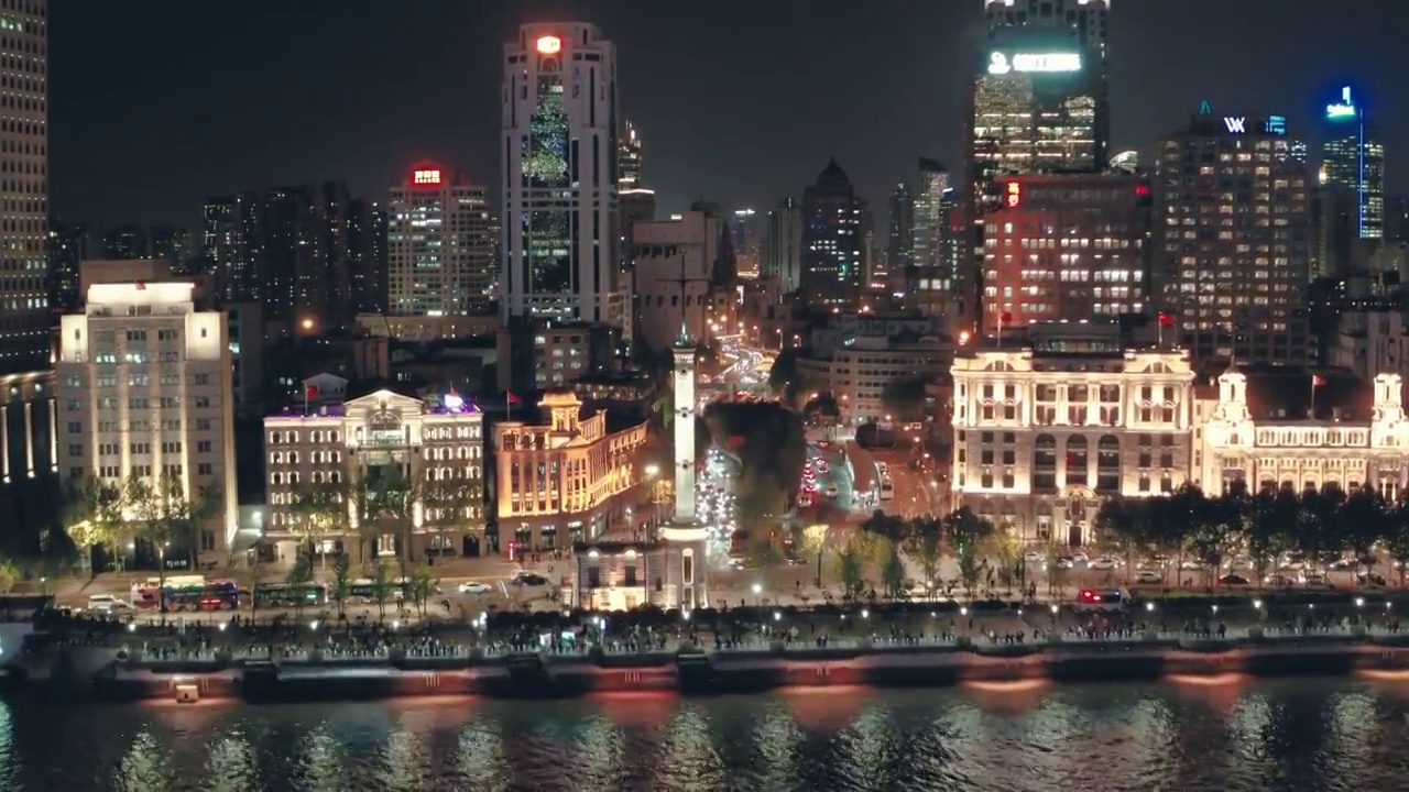 航拍上海城市风光视频素材