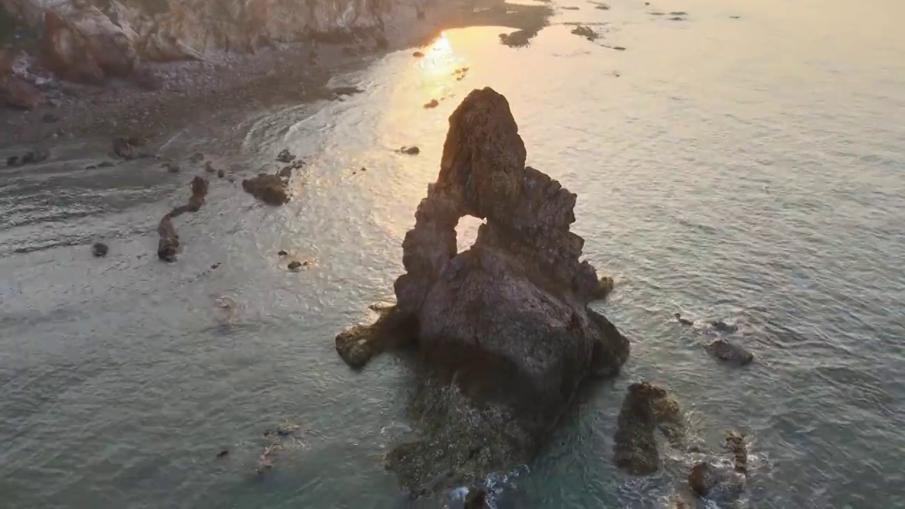 航拍青岛市石老人旅游度假区视频素材