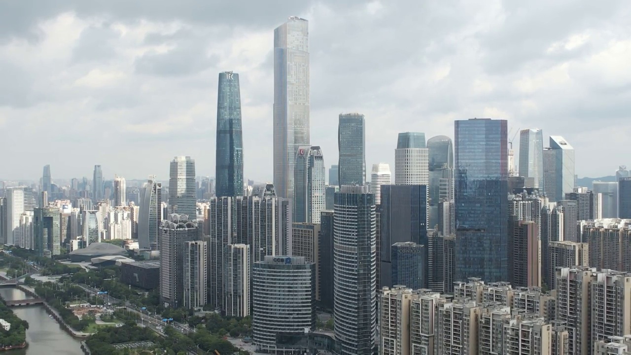 广州航拍城市地标视频素材