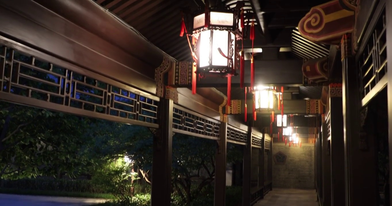 中国园林酒店视频素材