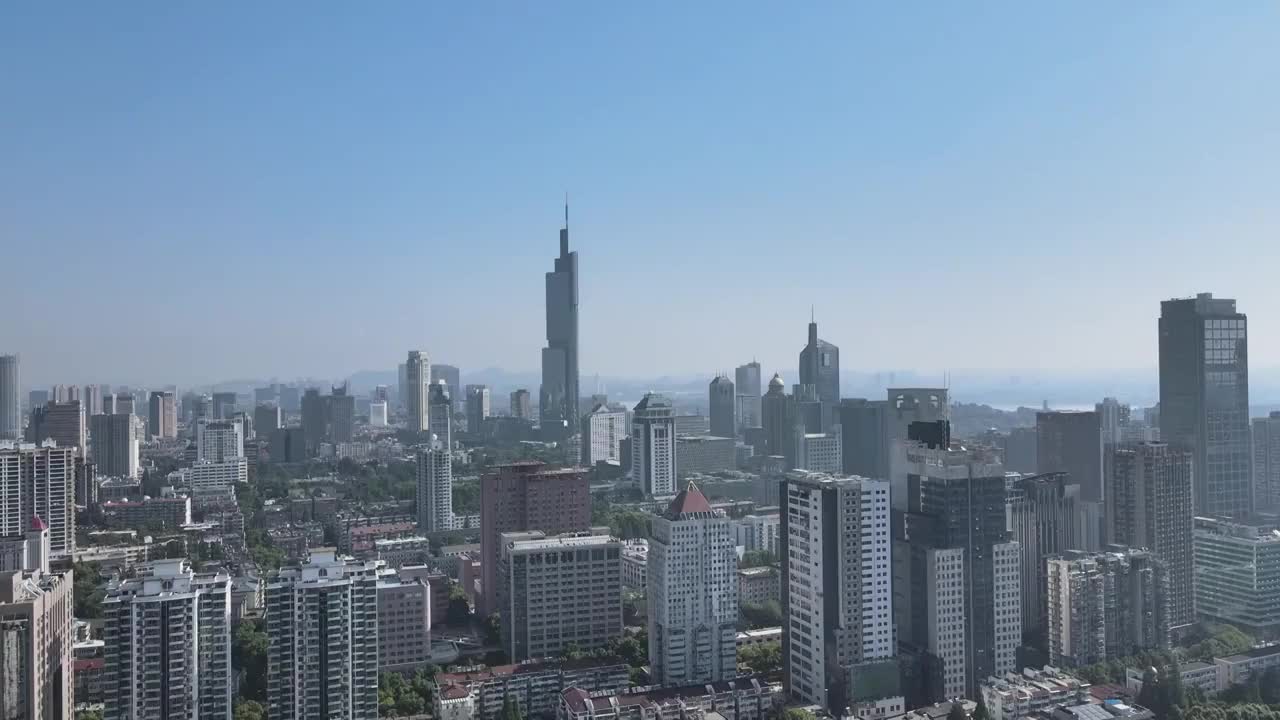 新街口，紫峰大厦视频素材