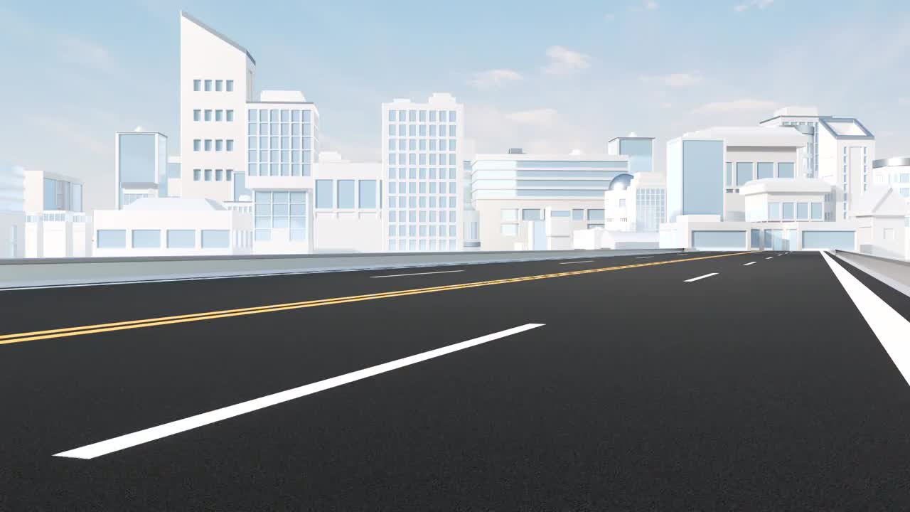 城市与道路 3D渲染视频素材