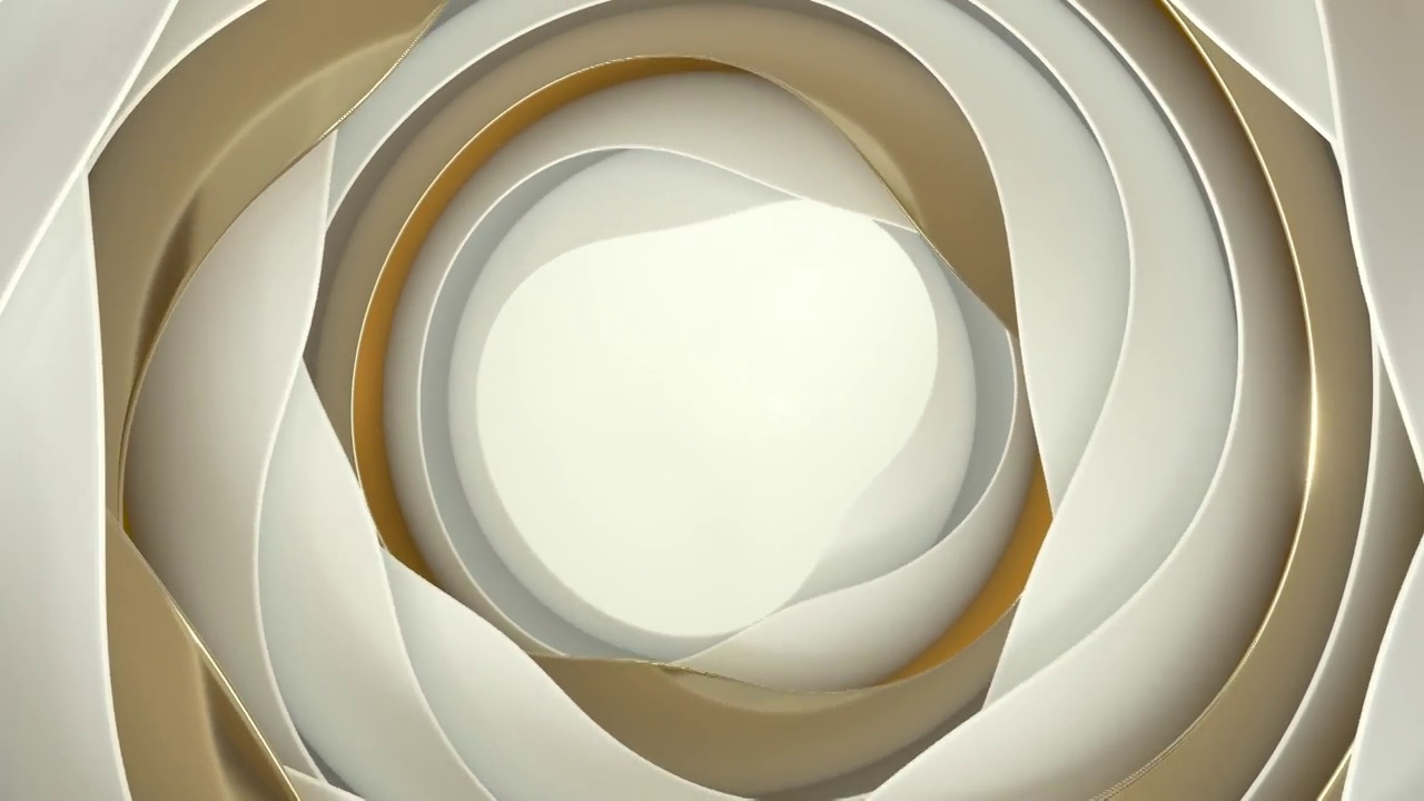 白色背景下的抽象几何体 3D渲染视频素材