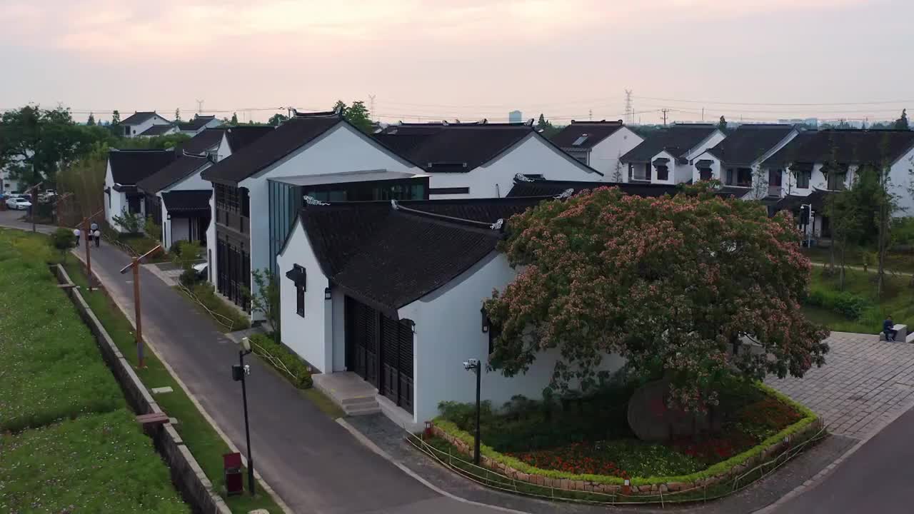 苏州相城区冯梦龙村航拍视频素材