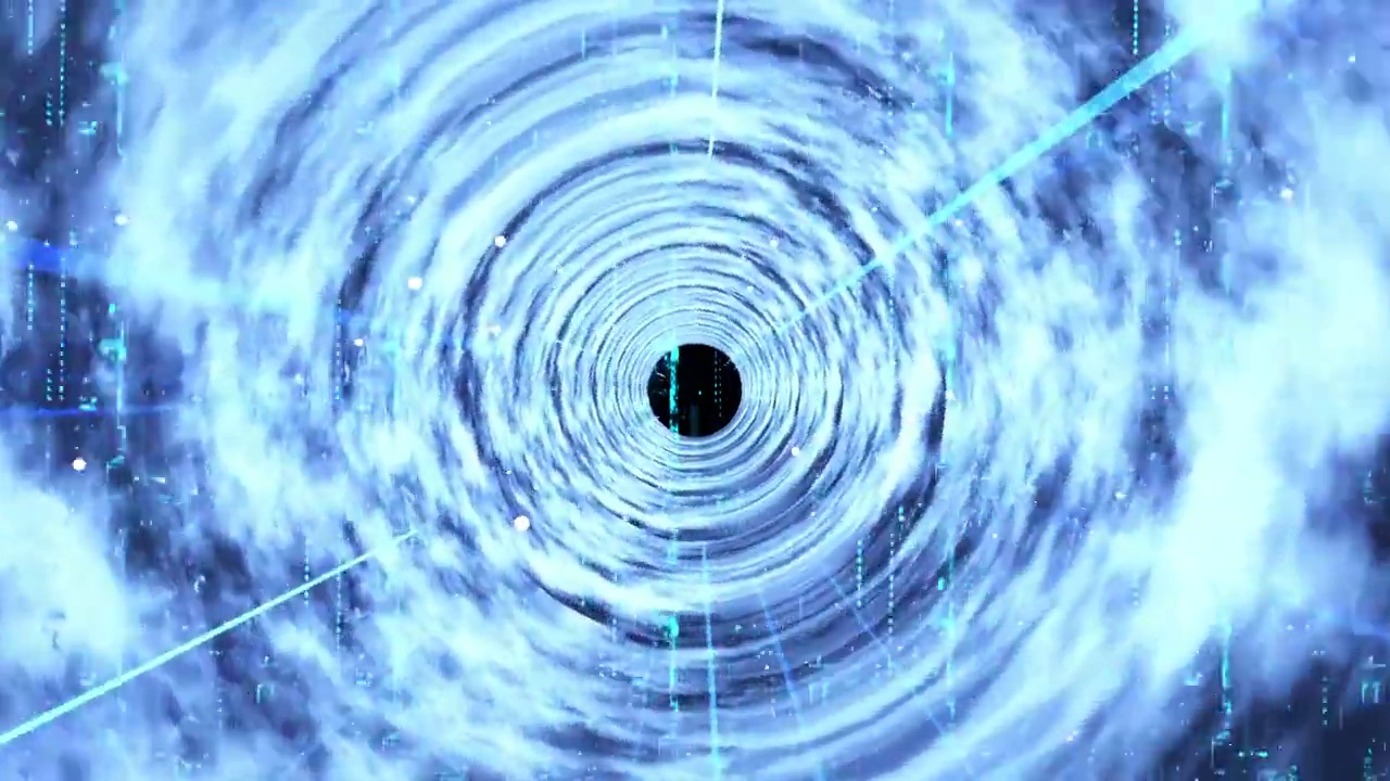 圆形隧道，三维动画视频素材