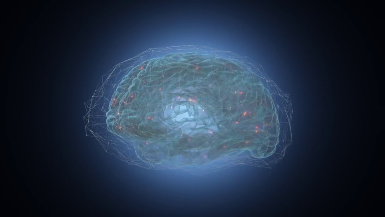 科技大脑，三维特效动画视频素材