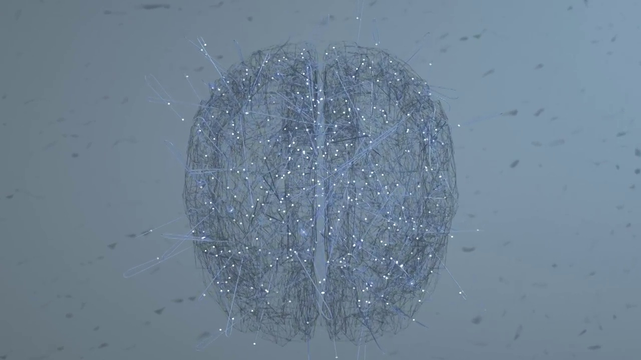 科技大脑，三维特效动画视频素材