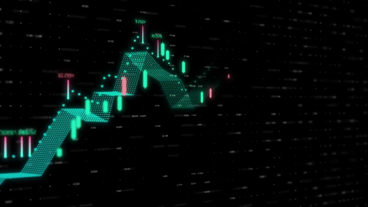金融交易所股市图表视频素材