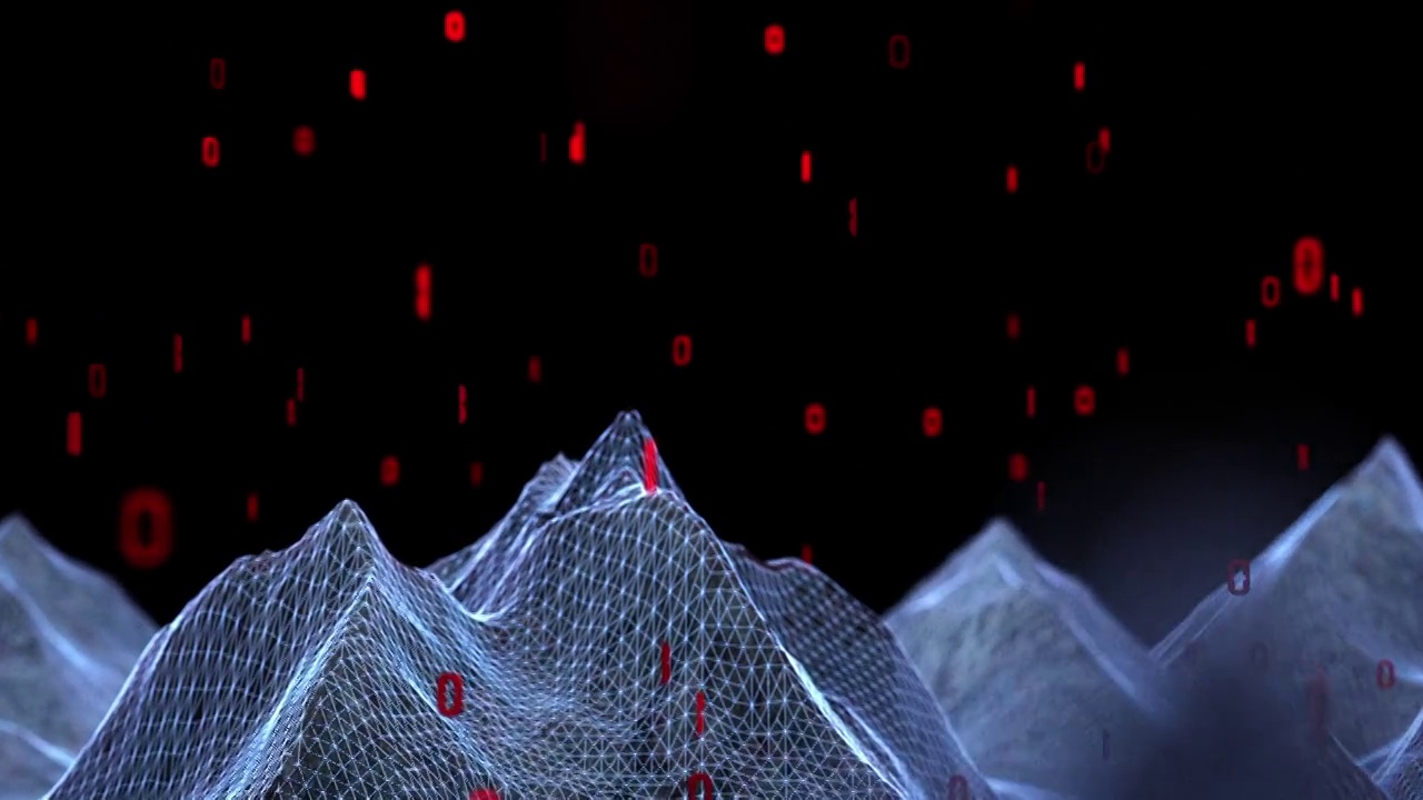 大数据形成的山，三维动画视频购买