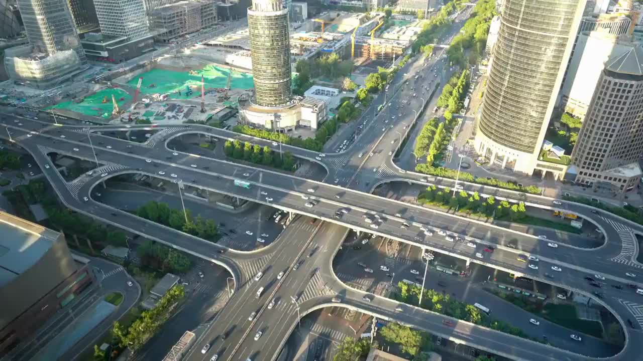国贸桥日落视频素材