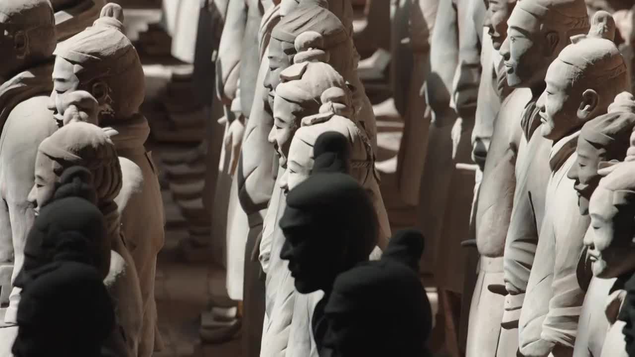 西安秦兵马俑博物馆视频素材