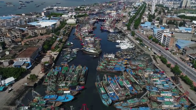北海渔港视频素材