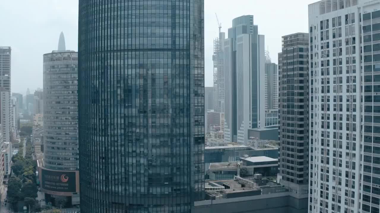 航拍深圳华强北电子城区域城市风貌视频素材