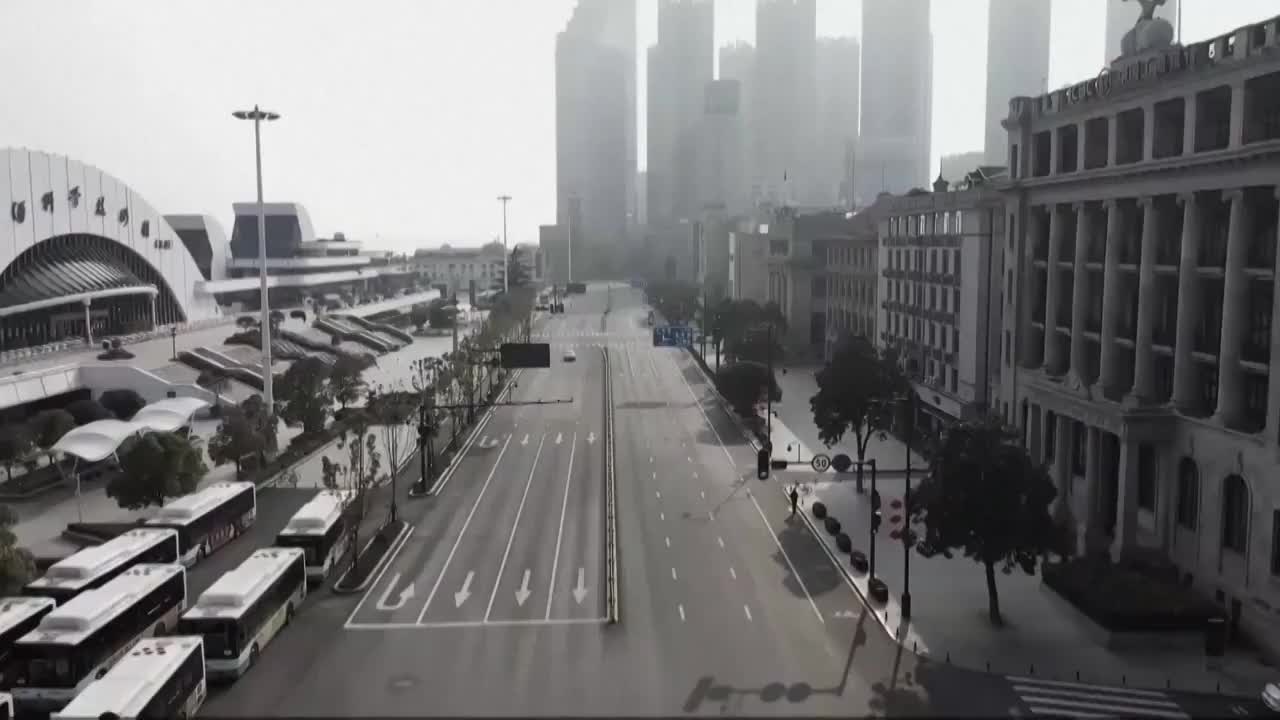 2020年疫情期间的武汉街道视频素材