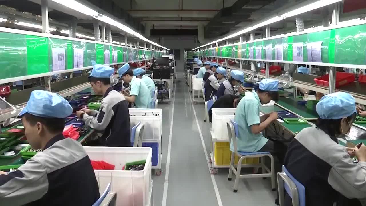 深圳不同工厂车间工作生产镜头视频下载