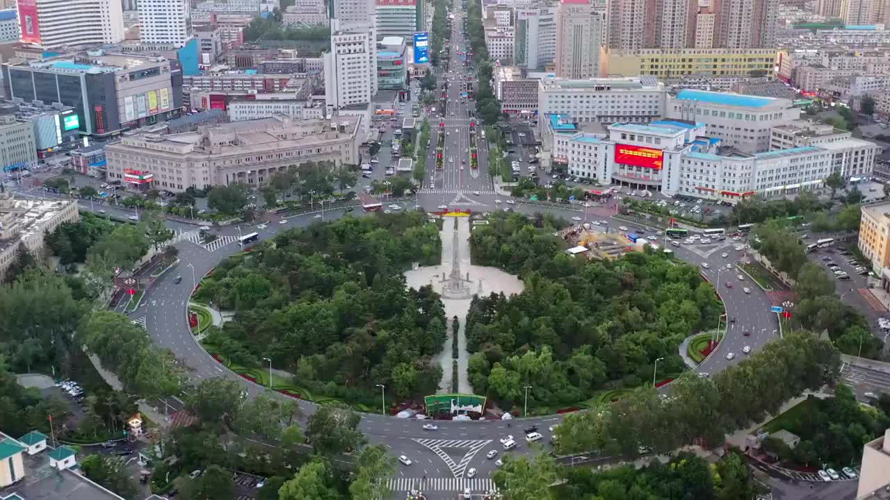 长春人民广场风光视频素材
