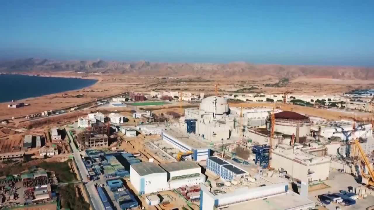 辽宁省葫芦岛市建设中的徐大堡核电站视频素材