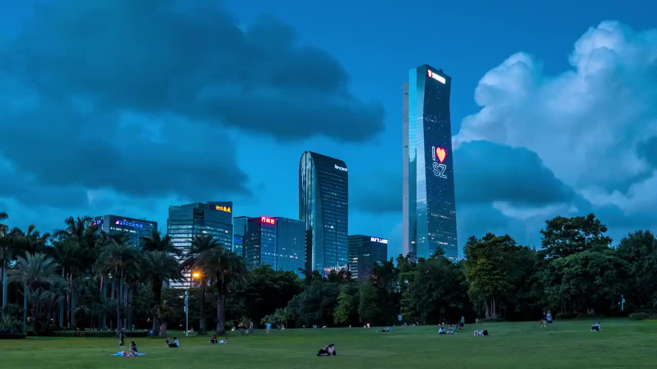深圳科技园腾讯大厦汉京金融中心大厦等现代建筑视频素材