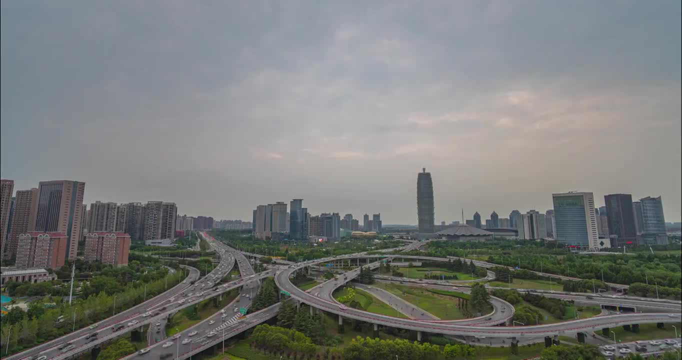 郑州 郑州CBD中州大道视频素材