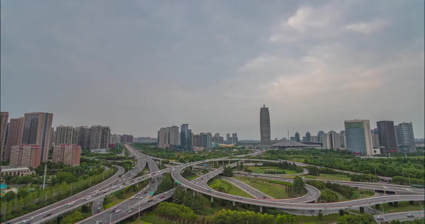郑州CBD 中州大道视频素材