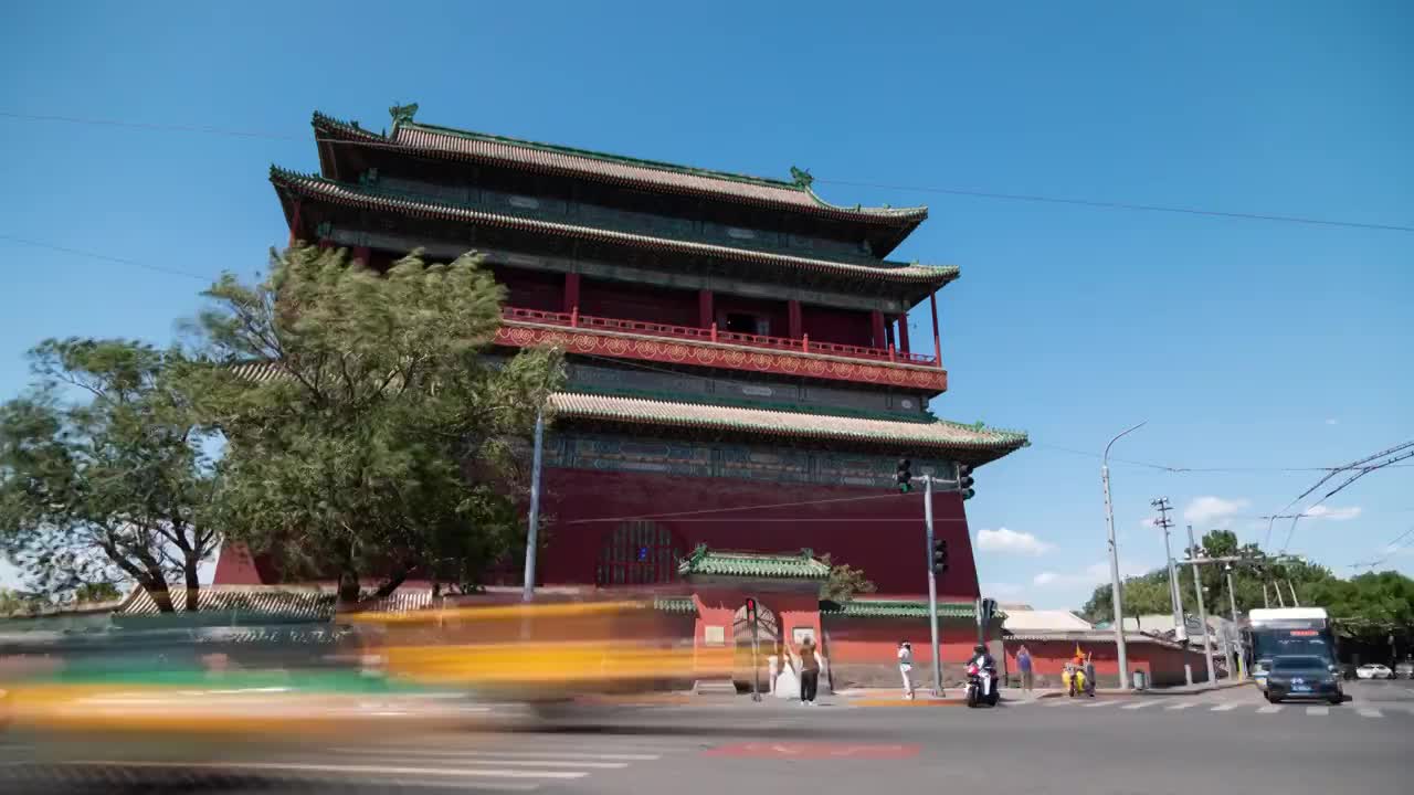 北京鼓楼延时视频视频素材