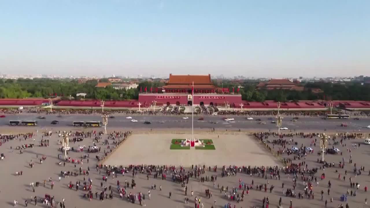 庆祝中国共产党一百周年的仪式正在进行中视频素材