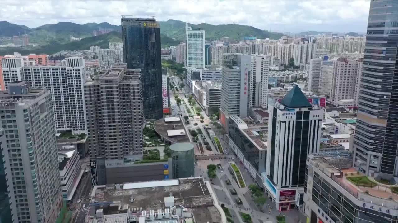 广东省深圳市城市航拍视频素材