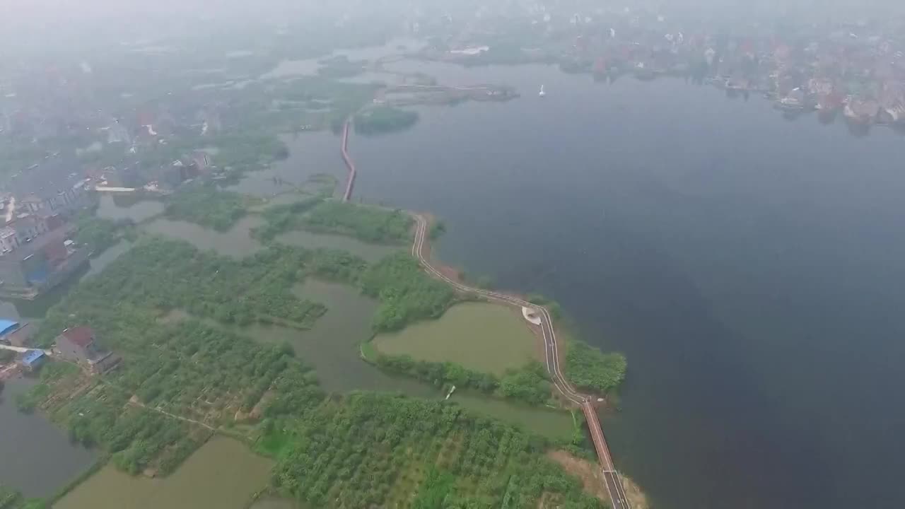 中国浙江省乡村景观航拍视频素材