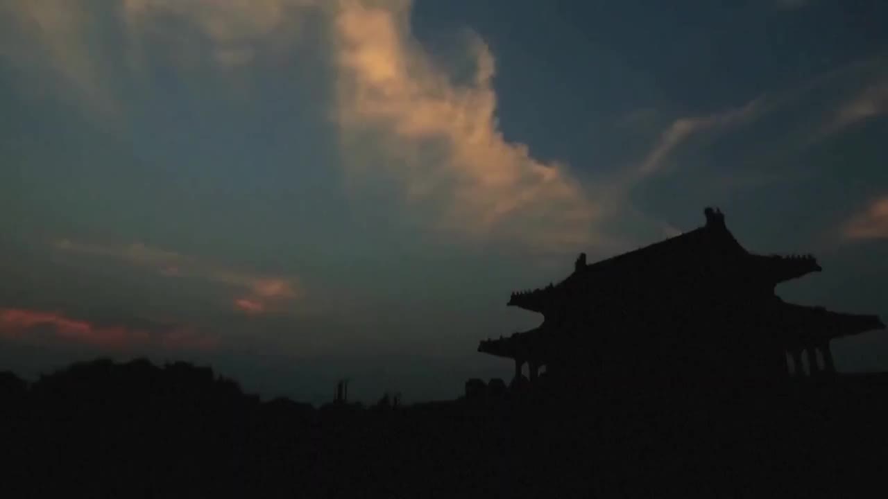 中国北京日出景观延时摄影视频购买