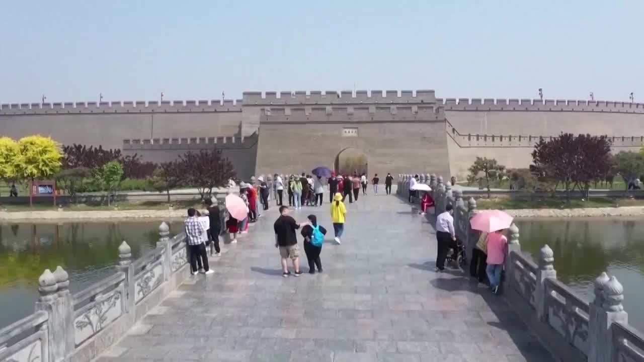 河北省石家庄景区游客视频素材
