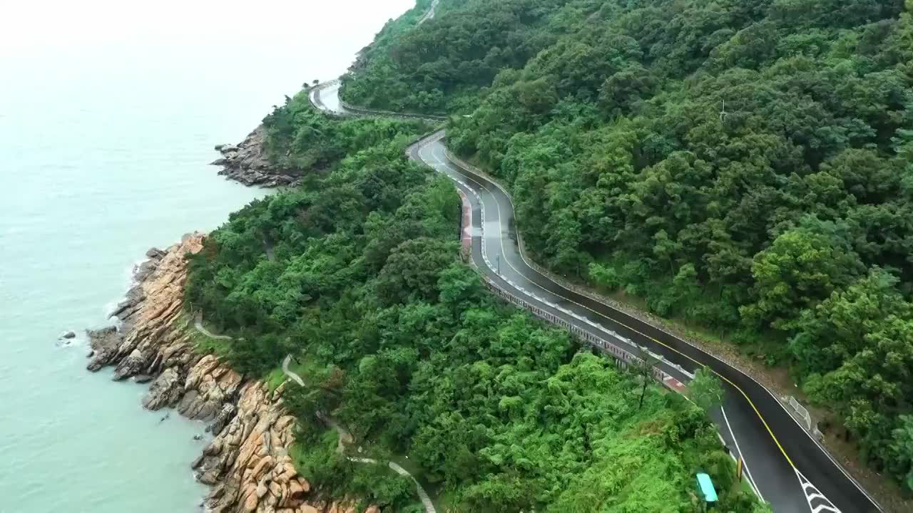 海岛公路航拍视频素材