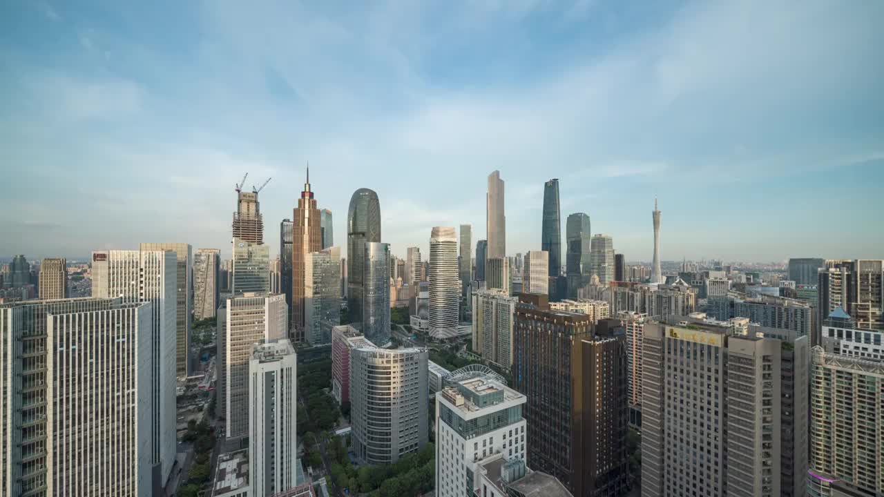 广州城市风光延时摄影视频素材