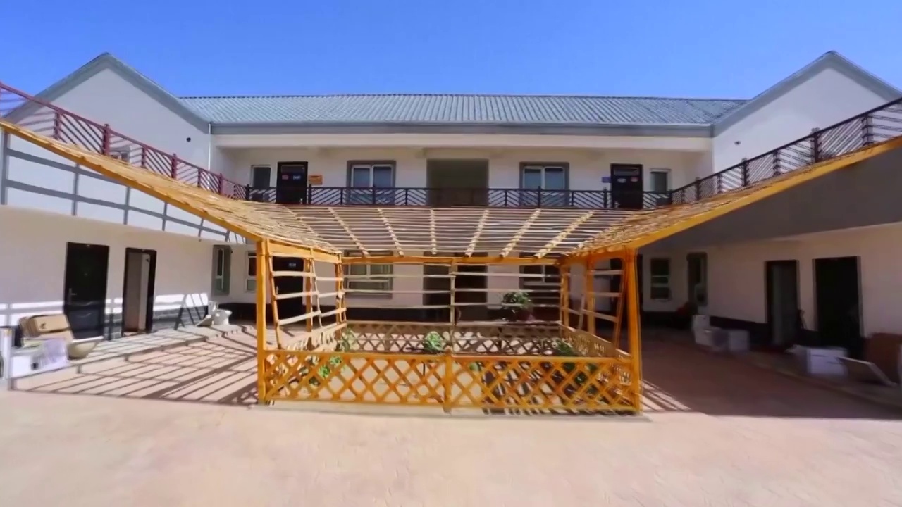 中国新疆和田市新住宅楼航拍视频素材