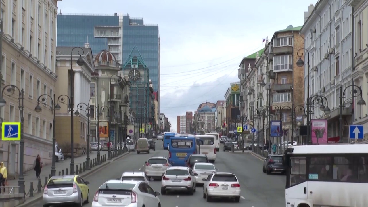 俄罗斯莫斯科城市景观视频素材