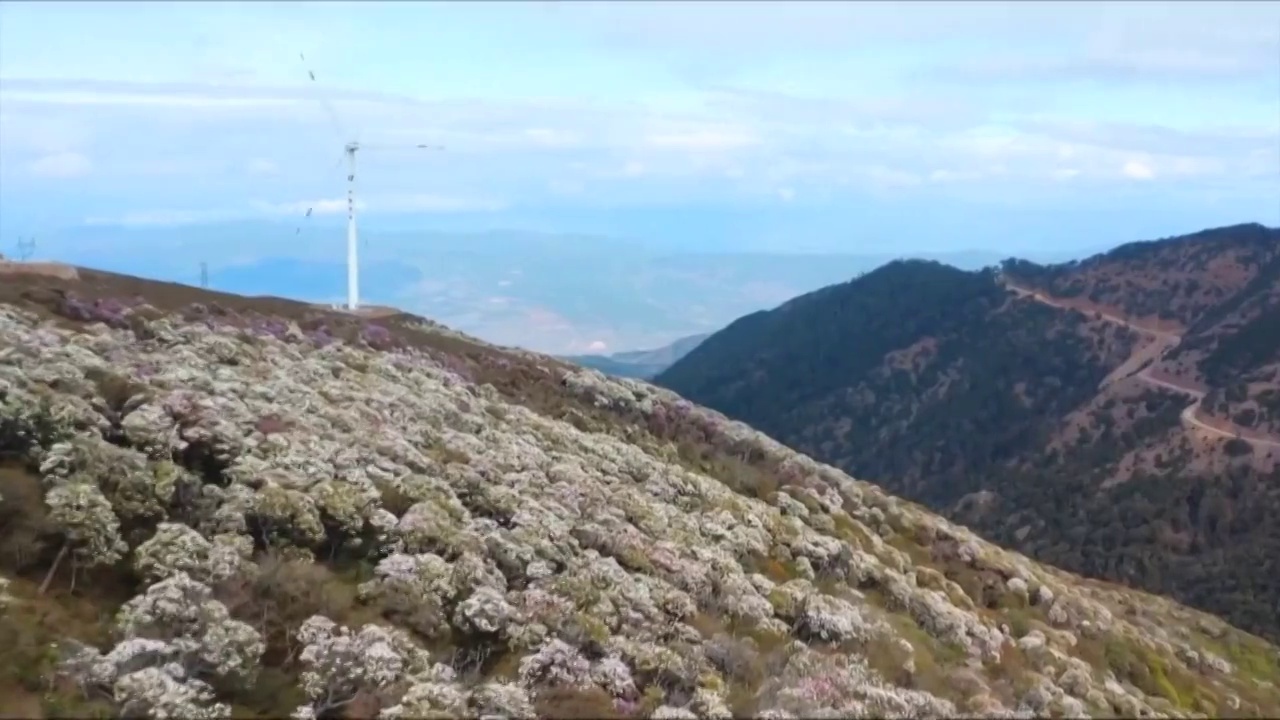 中国风轮机航拍视频素材