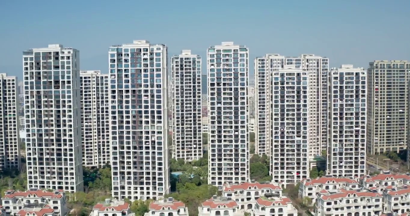 高层房地产公寓住宅航拍视频下载