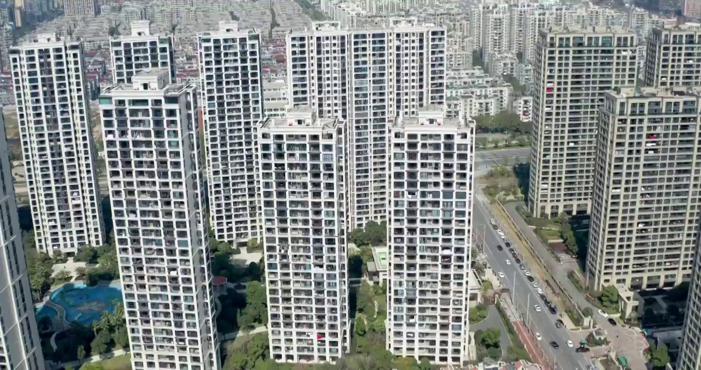 高层房地产公寓住宅航拍视频素材