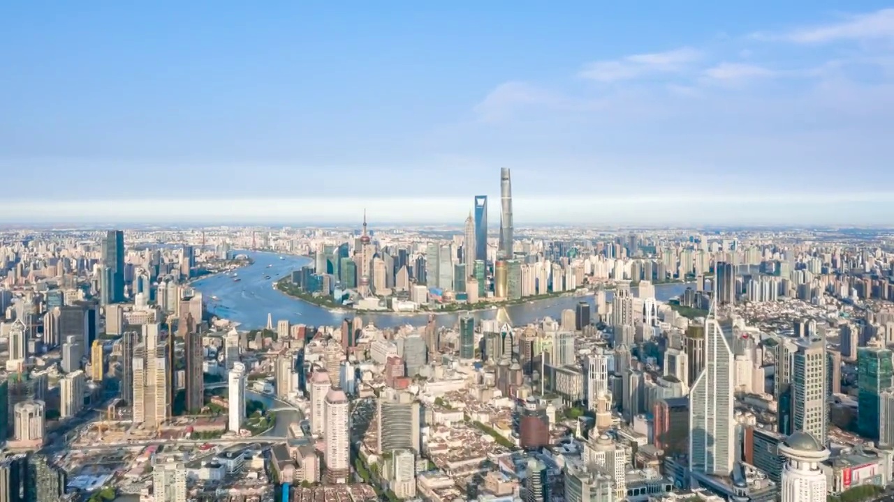 上海城市风光延时航拍视频下载