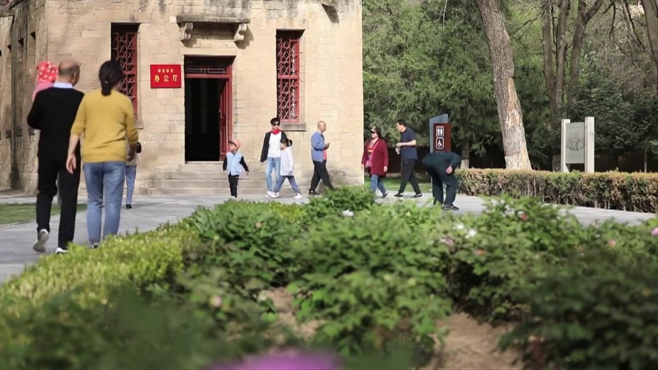 陕西省延安市的历史建筑视频素材